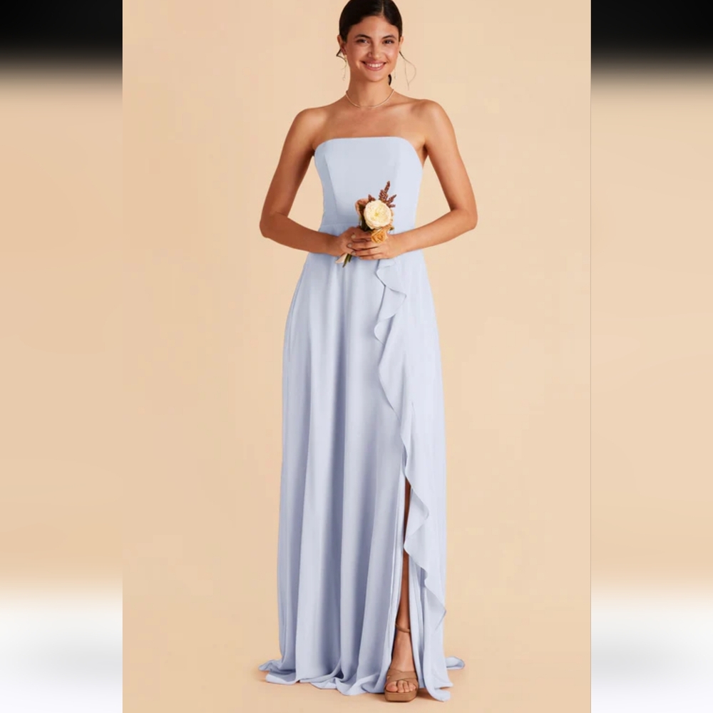Birdy Grey Winnie Convertible Bridesmaids Dress Size M Chiffon Ice Blue